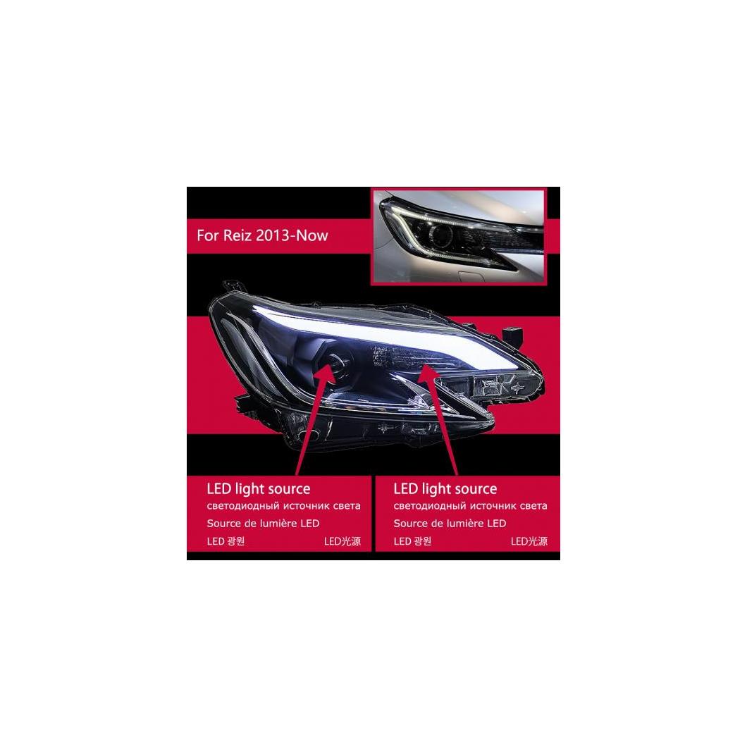 ヘッド ランプ 適用: トヨタ マーク X LED ヘッドライト 2013-2017 ヘッドライト レイツ/マークX DRL ウインカー ハイ ビーム エンジェル アイ プロジェクター レンズ LED キット AL-OO-7984 AL Car light｜オートパーツエージェンシー
