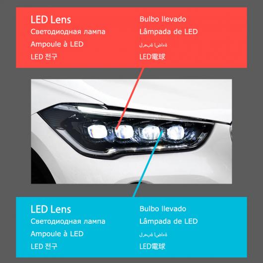 ヘッド ランプ 適用: BMW X1 LED ヘッドライト 2016-2019 ヘッドライト F48 F49 DRL ウインカー ハイ ビーム エンジェル アイ プロジェクター レンズ タイプ001 AL-OO-8136 AL Car light｜オートパーツエージェンシー 246,185円