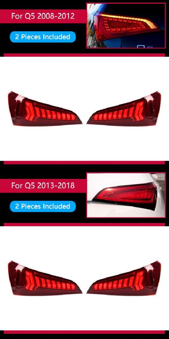 テール ランプ 適用: アウディ/AUDI Q5 Q5L LED テールライト 2010-2018 Q5 Q5L リア フォグ ブレーキ ウインカー 2008-2012・2013-2018 AL-OO-7854 AL Car light