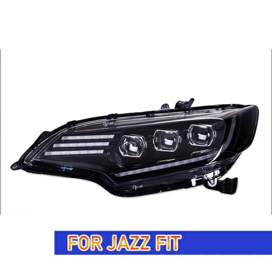 ヘッド ランプ 適用: ホンダ ジャズ フィット LED ヘッドライト 2014-2018 ヘッドライト DRL ウインカー ハイ ビーム エンジェル アイ プロジェクター レンズ LED ヘッドライト ペア AL-OO-7894 AL Car light