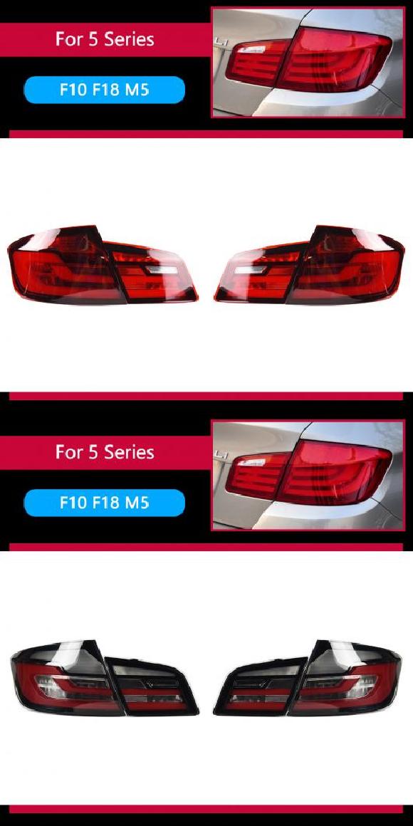 テール ランプ 適用: BMW F10 LED テールライト 2010-2016 525i 530i 520I 535i 540i リア フォグ ブレーキ ウインカー レッド・スモーク AL-OO-7904 AL Car light