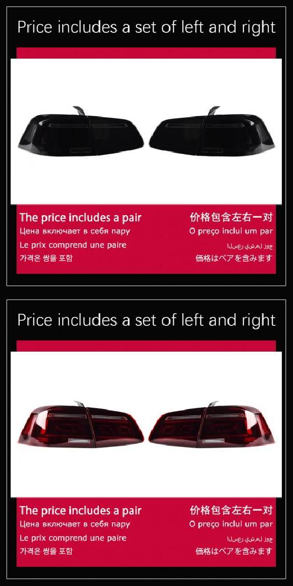テール ランプ 適用: VW パサート B7 LED テールライト 2012-2016 パサート B7 リア フォグ ブレーキ ウインカー ブラック・レッド AL-OO-7908 AL Car light|オートパーツエージェンシー