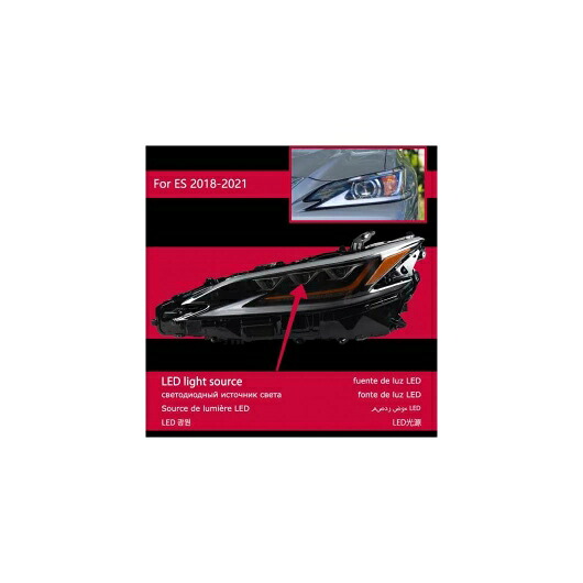 ヘッド ランプ 適用: レクサス ES300 LED ヘッドライト 2018-2021 ヘッドライト ES250 ES350 DRL ウインカー ハイ ビーム エンジェル アイ プロジェクター レンズ 2017-2021 AL-OO-8149 AL Car light