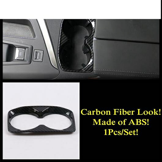 カップホルダー パネル フレーム 装飾 カバー トリム ABS/ステンレス スチール アクセサリー インテリア 適用: プジョー/PEUGEOT 3008 5008 GT 2017-2022 カーボン調 AL-PP-0020 AL Interior parts for cars