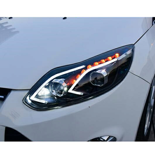 ヘッドライト 適用: フォード/FORD フォーカス 2012-2014 LED ヘッドライト フォーカス ヘッド ランプ LED デイタイムランニングライト LED DRL バイキセノン HID 4300K～8000K AL-OO-8252 AL Car light