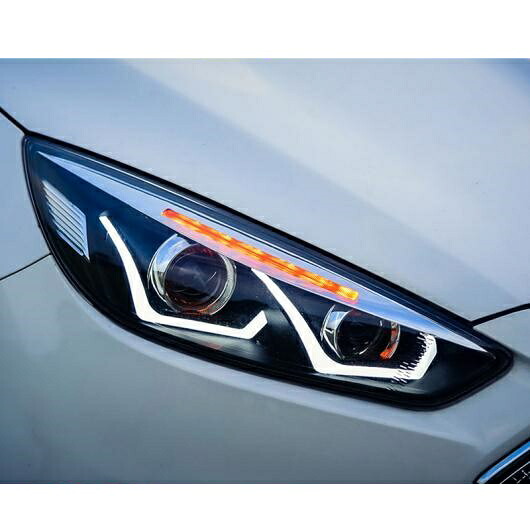 ヘッド ランプ ケース 適用: フォード/FORD フォーカス 2015-2018 ヘッドライト LED ヘッドライト DRL レンズ ダブル ビーム バイキセノン HID 4300K～8000K AL-OO-8256 AL Car light