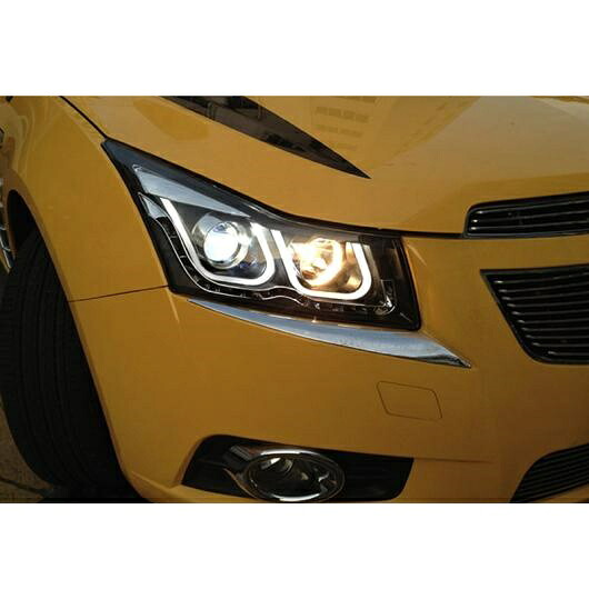 適用: クルーズ 2009 2010 2011-2014 ヘッドライト エンジェル アイ LED DRL レンズ ダブル ビーム H7 HID キセノン 4300K～6000K AL-OO-8474 AL Car light