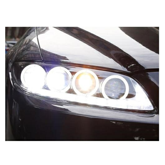 適用: MAZDA6 ヘッドライト 2004-2013 MAZDA6 LED ヘッドライト エンジェル アイ DRL バイキセノン レンズ ハイ ロー ビーム パーキング ロー ビームバルブなし AL-OO-8517 AL Car light｜オートパーツエージェンシー