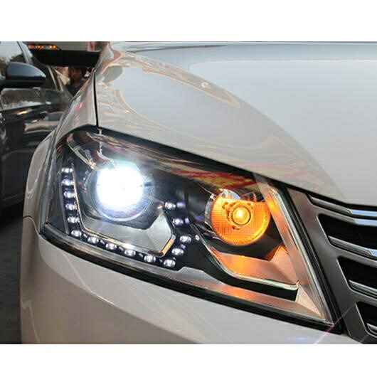 適用: VW パサート B7 ヘッドライト 2012-2016 マゴタン LED ヘッドライト DRL HID ヘッド ランプ エンジェル アイ バイキセノン ビーム アクセサリー 4300K～8000K AL-OO-8615 AL Car light｜オートパーツエージェンシー