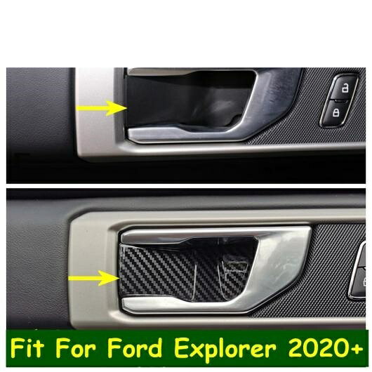 カーボン調 インナー ドア アームレスト ハンドル ボウル ステッカー カバー トリム 適用: フォード/FORD エクスプローラー 2020-2022 アクセサリー インテリア AL-PP-0137 AL Interior parts cars