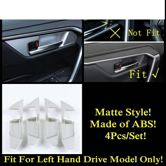 ABS インナー ドア ハンドル ボウル ステッカー 装飾 パネル カバー トリム アクセサリー 適用: トヨタ RAV4 RAV 4 XA50 2019-2021 マット AL-PP-0339 AL Car parts
