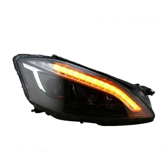 適用: メルセデス・ベンツ W221 ヘッドライト 2005-2009 LED フロント ランプ AFSなし ブラック ハウジング SN 4300K~8000K AL-OO-8790 AL Car light|オートパーツエージェンシー