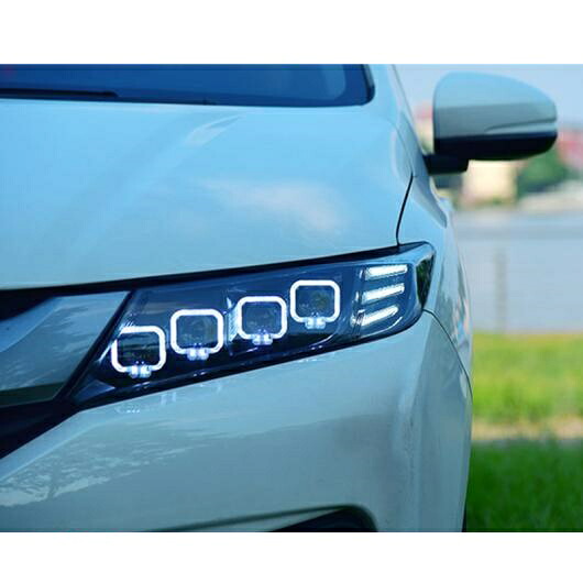適用: ホンダ シティ ヘッドライト 2015 2016 2017 LED ヘッドライト LED DRL LED マトリックス レンズ ターン ライト オール LED AL-OO-8900 AL Car light