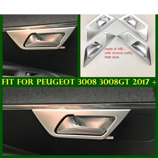 インナー ドア ハンドル プル ボウル 装飾 フレーム カバー トリム 適用: プジョー/PEUGEOT 3008 3008GT 2017-2022 アクセサリー インテリア キット AL-PP-0235 AL Interior parts for cars｜オートパーツエージェンシー