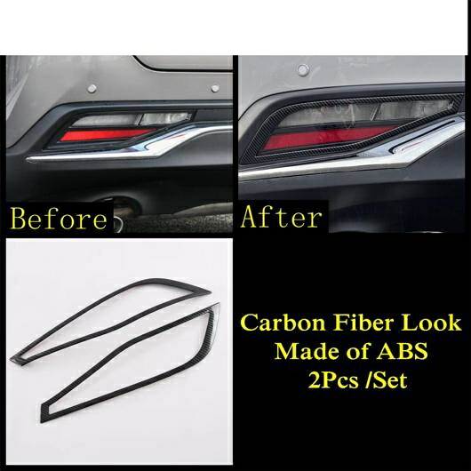 リア バンパー フォグライト ランプ カバー トリム 適用: トヨタ ヴェンザ/ハリアー 2021 2022 ABS クローム/カーボンファイバー アクセサリー エクステリア カーボン調 AL-PP-0389 AL Exterior parts for cars