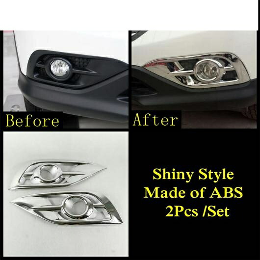 ABS クローム フロント リア バンパー フォグライト ランプ モールディング フレーム カバー トリム 適用: ホンダ CRV CR-V 2012-2014 エクステリア タイプB AL-PP-0424 AL Exterior parts for cars