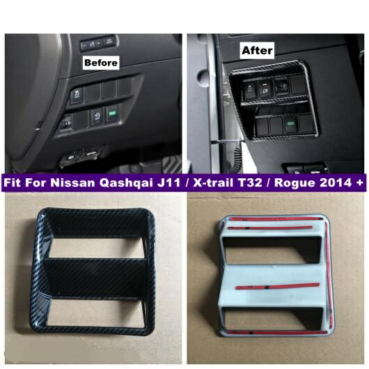 フロント ヘッド ライト ヘッドライト スイッチ ボタン カバー トリム 適用: 日産 キャシュカイ J11/X-トレイル T32/ローグ 2014-2020 カーボンファイバー AL-PP-0396 AL Car parts 11,772円