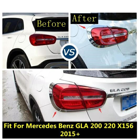 適用: メルセデス・ベンツ GLA 200 220 X156 2015-2019 リア テール ライト ランプ フレーム インテリア カバー トリム ABS クローム アクセサリー エクステリア AL-PP-0487 AL Exterior parts for cars