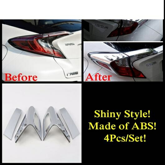 ABS クローム アクセサリー 適用: トヨタ C-HR CHR 2016-2021 バックミラー ミラー 保護 ストリップ/リア テール ライト ランプ フレーム カバー トリム タイプE AL-PP-0673 AL Exterior parts for cars
