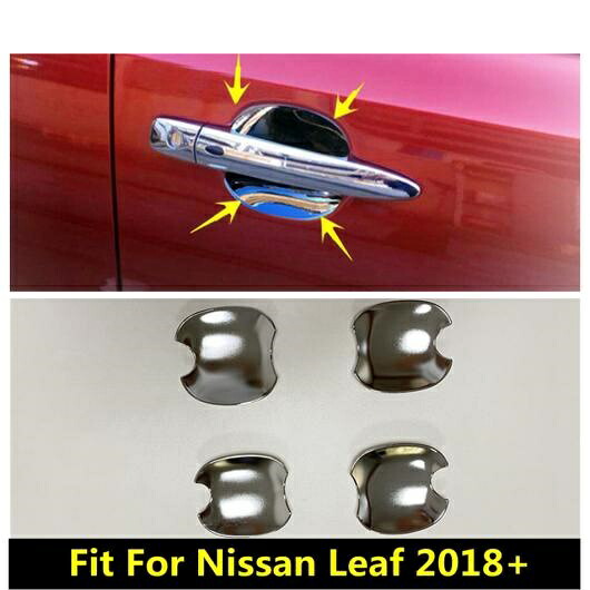 アクセサリー 適用: 日産 リーフ 2018-2022 ABS クローム ドア プル ドアノブ ハンドル ボウル フレーム カバー キット トリム エクステリア 4ピース/セット AL-PP-0756 AL Exterior parts for cars｜オートパーツエージェンシー