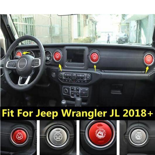 アクセサリー 適用: ジープ/JEEP ラングラー JL 2018-2022 金属 ダッシュボード エアコン AC 吹き出し口 モールディング カバー キット トリム AL-PP-0835 AL Interior parts for cars