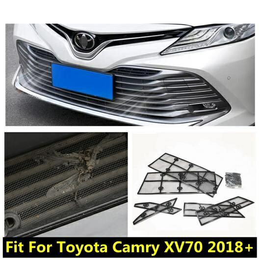 アクセサリー 適用: トヨタ カムリ XV70 2018 2019 2020 2021 フロント 防虫 メッシュ ネット グリル 保護 モールディング カバー キット トリム AL-PP-1104 AL Exterior parts for cars