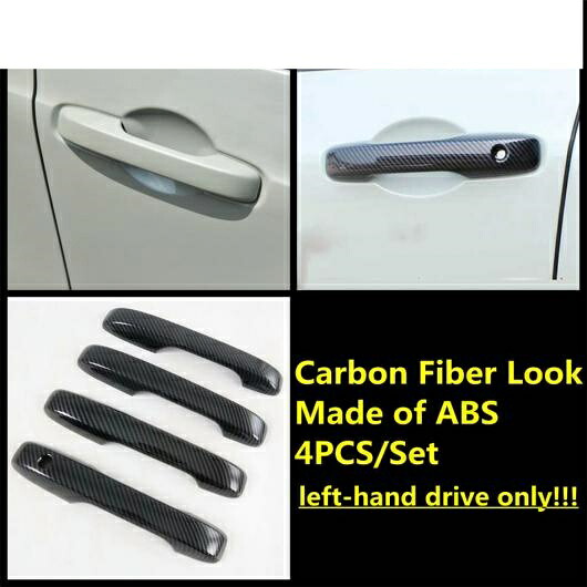 アウトサイド ドア ハンドル グリップ カバー トリム ABS クローム/カーボンファイバー エクステリア キット アクセサリー 適用: ホンダ フィット ジャズ GR 2020 2021 2022 カーボン調 AL-PP-1267 AL Exterior parts for cars
