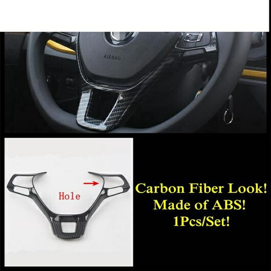 ステアリング ホイール 装飾 パネル カバー トリム ABS マット/カーボン調 インテリア 適用: フォルクスワーゲン/VOLKSWAGEN アルテオン 2018-2020 カーボン調 AL-PP-1329 AL Interior parts for cars