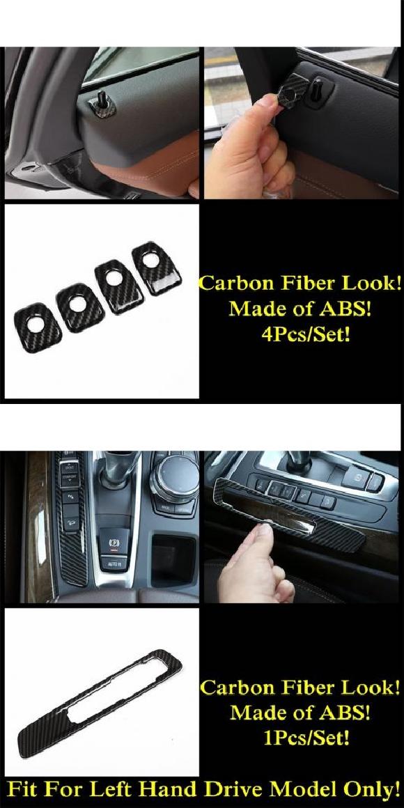 ベルト バックル/シフト ギア/ハンドル ボウル カバー トリム カーボン調 アクセサリー 適用: BMW X5 F15 2014-2019/X6 F16 2015-2019 タイプG・タイプI AL-PP-1463 AL Interior parts for cars