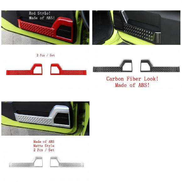 アクセサリー インナー ドア ステレオ スピーカー オーディオ 装飾 カバー トリム 適用: スズキ ジムニー 2019-2022 レッド/カーボン調/マット レッド～マット AL-PP-1479 AL Interior parts for cars｜オートパーツエージェンシー