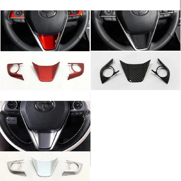 アクセサリー 適用: トヨタ アヴァロン 2019 2020 2021 2022 ABS ステアリング ホイール インテリア フレーム カバー トリム レッド/マット/カーボンファイバー インテリア レッド～マット AL-PP-1594 AL Interior parts for cars