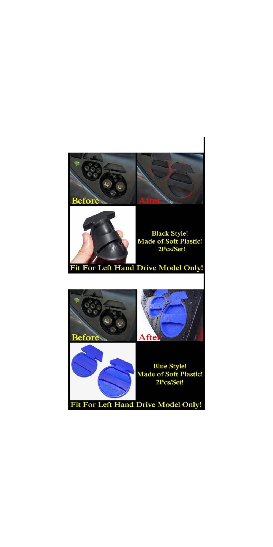 アクセサリー 適用: テスラ/TESLA モデル 3 2018-2021/モデル Y 2021 2022 充電 ポート 保護 キャップ 防水 ダスト-プルーフ スリーブ カバー トリム ブラック・ブルー AL-PP-1490 AL Interior parts for cars