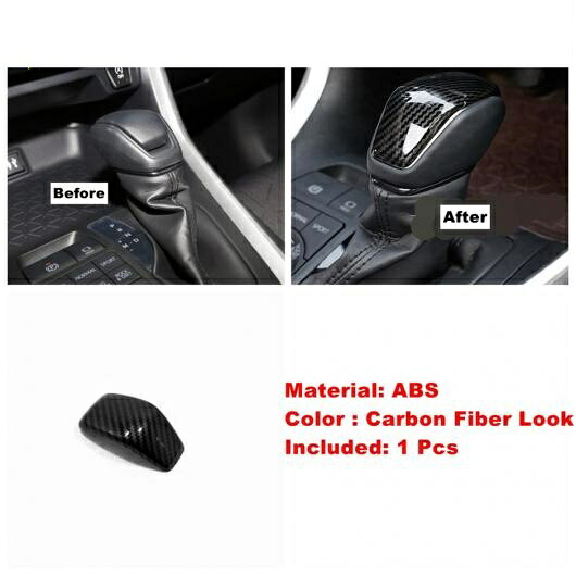 ギア ヘッド シフト ノブ ハンドル カバー トリム 適用: トヨタ RAV4 RAV 4 XA50 2019-2022 アクセサリー 木目調/カーボン調 カーボン調 A AL-PP-1689 AL Interior parts for cars