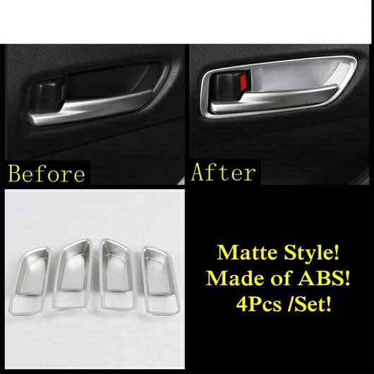 ABS インナー ドア プル ドアノブ ハンドル ボウル パネル カバー キット トリム 適用: トヨタ カローラ E210 2019-2022 マット/カーボンファイバー アクセサリー マット AL-PP-1830 AL Interior parts for cars｜オートパーツエージェンシー