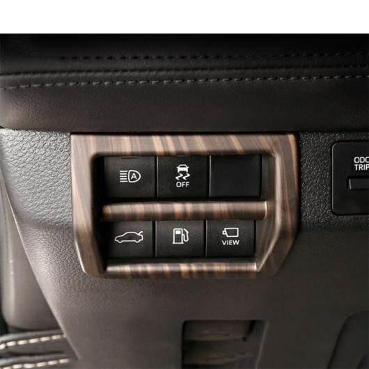 ALABS木目調アクセサリー適用:トヨタアヴァロン2019-2022ヘッドライトシートボタンエアAC吹き出し口ハンドルボウルギアシフトカバートリムタイプDAL-PP-1819