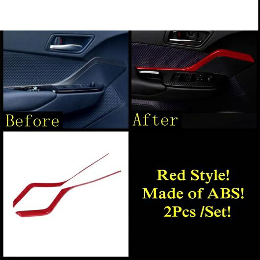 適用: トヨタ C-HR CHR 2016-2022 ギア ヘッド ライト ウインドウ リフト エア AC ハンドル ボウル アームレスト ボックス カバー トリム レッド アクセサリー インテリア タイプG AL-PP-1912 AL Interior parts for cars｜オートパーツエージェンシー