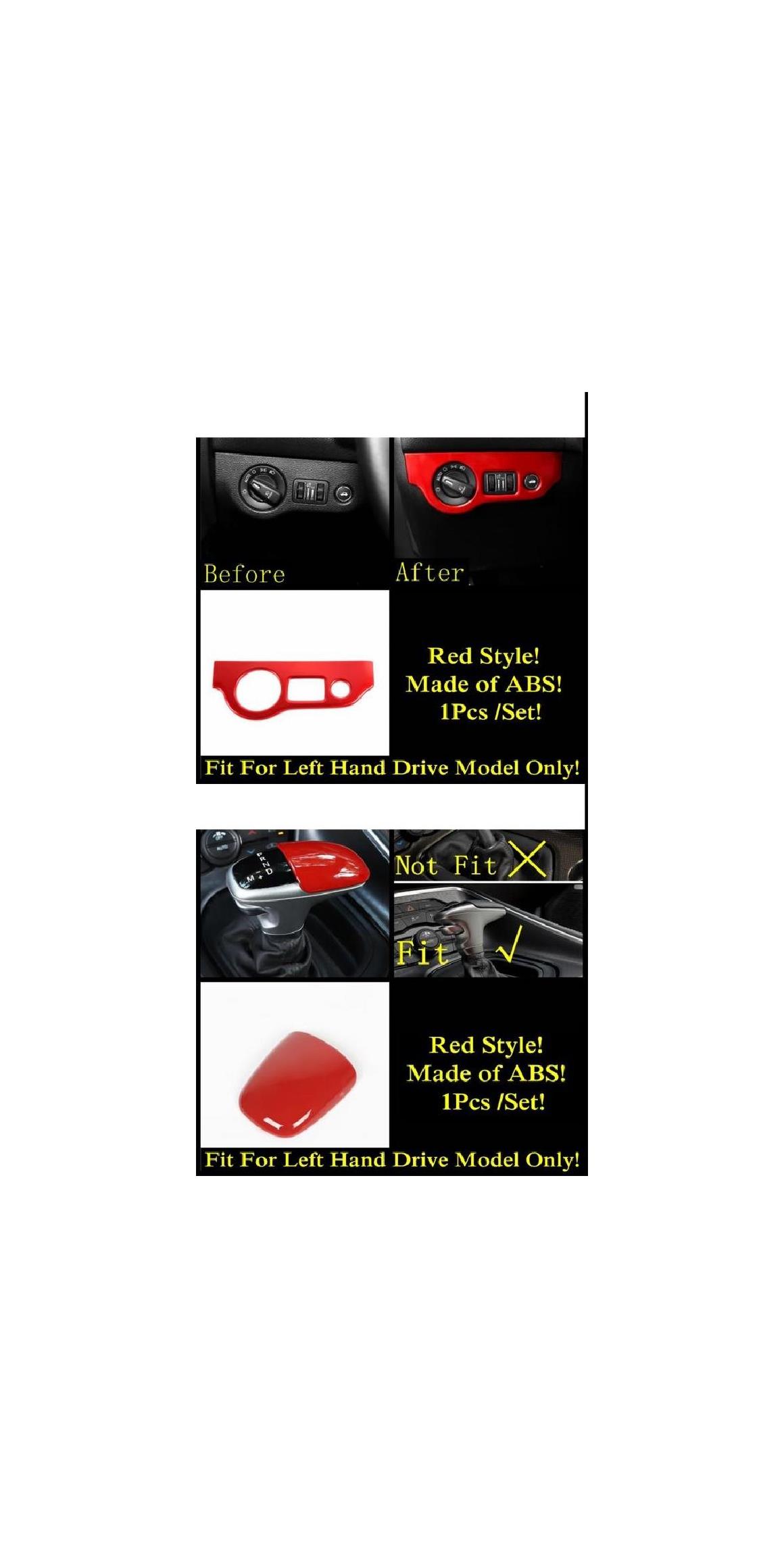 レッド アクセサリー インテリア 適用: ダッジ/DODGE チャレンジャー 2015-2021 ヘッド ライト ドア ハンドル ウインドウ リフト ギア パネル エア AC 吹き出し口 カバー トリム タイプG・タイプI AL-PP-1907 AL Interior parts for cars