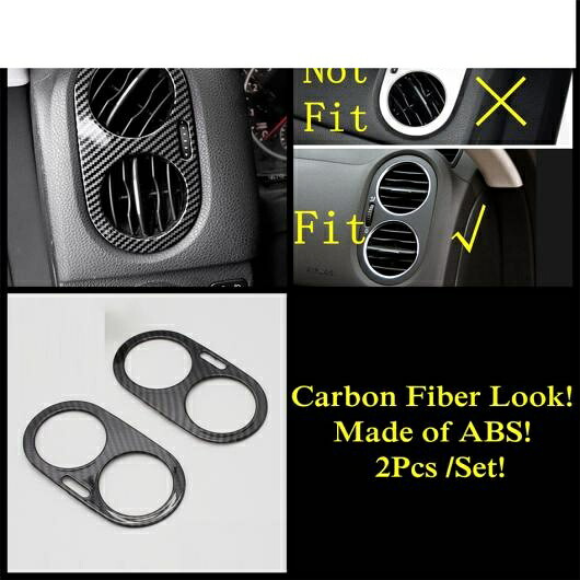 カーボンファイバー アクセサリー 適用: フォルクスワーゲン/VOLKSWAGEN VW ティグアン MK1 2008-2015 センター ストレージ ボックス パネル エア AC 吹き出し口 ハンドル ボウル カバー タイプC AL-PP-1985 AL Interior parts for cars