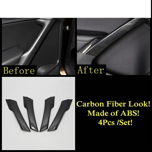 カーボンファイバー アクセサリー 適用: フォルクスワーゲン/VOLKSWAGEN VW ティグアン MK1 2008-2015 センター ストレージ ボックス パネル エア AC 吹き出し口 ハンドル ボウル カバー タイプD AL-PP-1985 AL Interior parts for cars