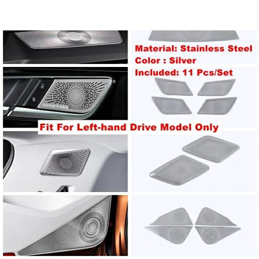 ドア ハンドル ボウル/トランク スピーカー サウンド パネル カバー トリム 適用: VW アトラス/テラモント 2021 2022 アクセサリー インテリア シルバー キット タイプD AL-PP-2005 AL Interior parts for cars
