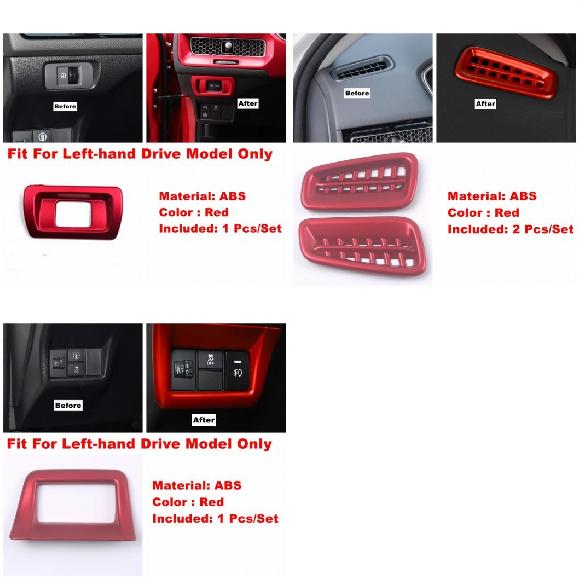 ダッシュボード エア AC ギア ライト コントロール ドア ボウル リフト ボタン パネル カバー トリム 適用: ホンダ シビック 11TH 2022 アクセサリー インテリア レッド タイプB～タイプM AL-PP-2055 AL Interior parts for cars