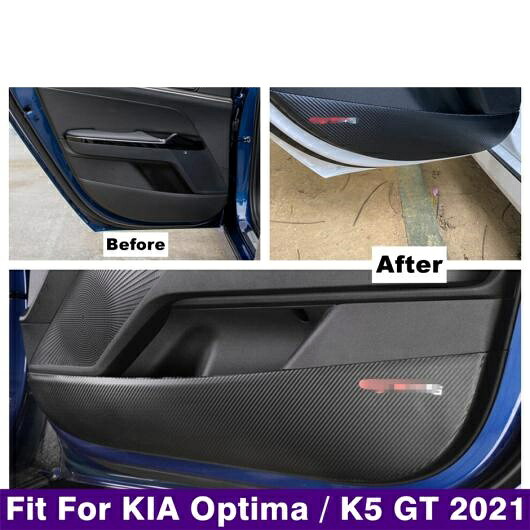 アクセサリー インナー ドア キズ防止 キック パッド フィルム 保護 ステッカー カバー トリム 適用: 起亜 オプティマ/K5 GT 2020-2022 AL-OO-9024 AL Interior parts for cars
