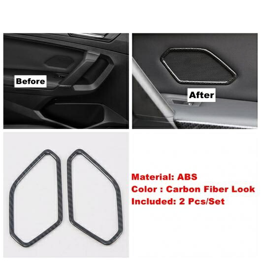 ダッシュボード エア AC ドア スピーカー リフト ボタン パネル カバー トリム 適用: VW ティグアン MK2 2016-2022 カーボン調 インテリア キット タイプE AL-OO-9166 AL Exterior parts for cars