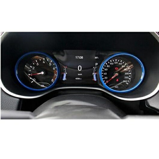 ダッシュボード インストルメント リング 装飾 カバー トリム 2ピース 適用: ジープ/JEEP コンパス 2017-2021/ABS モデル B AL-OO-9404 AL Interior parts for cars
