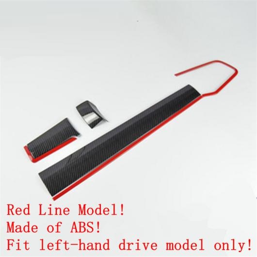 ダッシュボード サイド 左 + 右 インストルメント ストライプ カバー キット 適用: ホンダ シビック 2016-2020 カーボンファイバー ABS インテリア キット モデル A AL-OO-9446 AL Interior parts for cars｜オートパーツエージェンシー