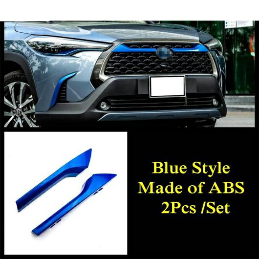 フロント ミドル ビレット グリル グリル ストライプ 装飾 カバー トリム ABS アクセサリー エクステリア 適用: トヨタ カローラ クロス 2021 2022 ブルー スタイル AL-OO-9607 AL Exterior parts for cars|オートパーツエージェンシー