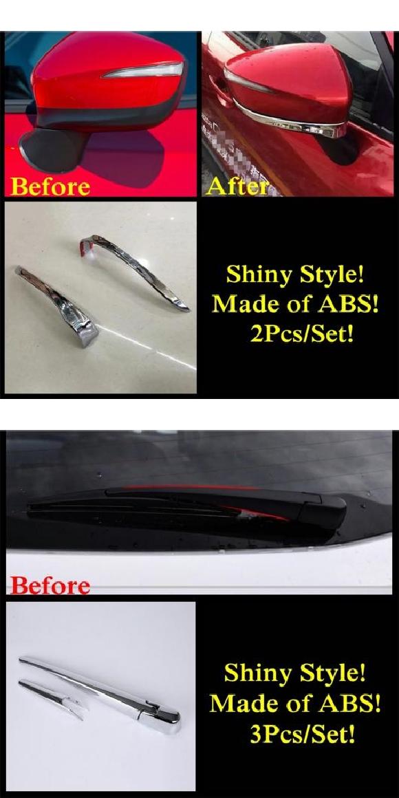 ABS クローム/カーボン調 アクセサリー リア ウインドウ ワイパー/バックミラー ミラー カバー トリム エクステリア 適用: マツダ CX-3 CX3 2015-2021 モデル C・モデル G AL-OO-9600 AL Exterior parts for cars 10,293円