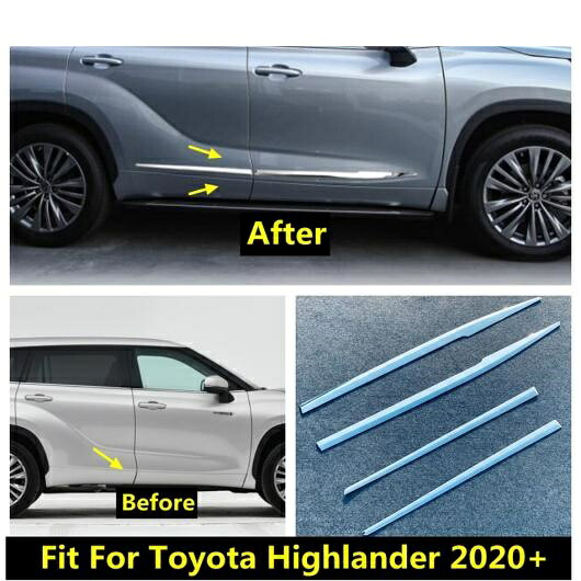 サイド ドア ボディ ストリップ モールディング 装飾 カバー トリム 適用: トヨタ ハイランダー 2020 2021 2022 ABS クローム アクセサリー エクステリア AL-OO-9631 AL Exterior parts for cars