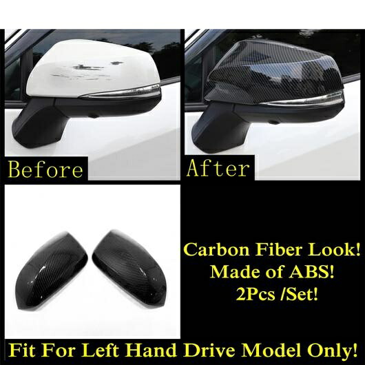 ABS クローム/カーボンファイバー ドア バックミラー ミラー ストリップ キャップ カバー トリム アクセサリー 適用: トヨタ RAV4 RAV 4 XA50 2019-2022 モデル G AL-OO-9734 AL Exterior parts for cars|オートパーツエージェンシー