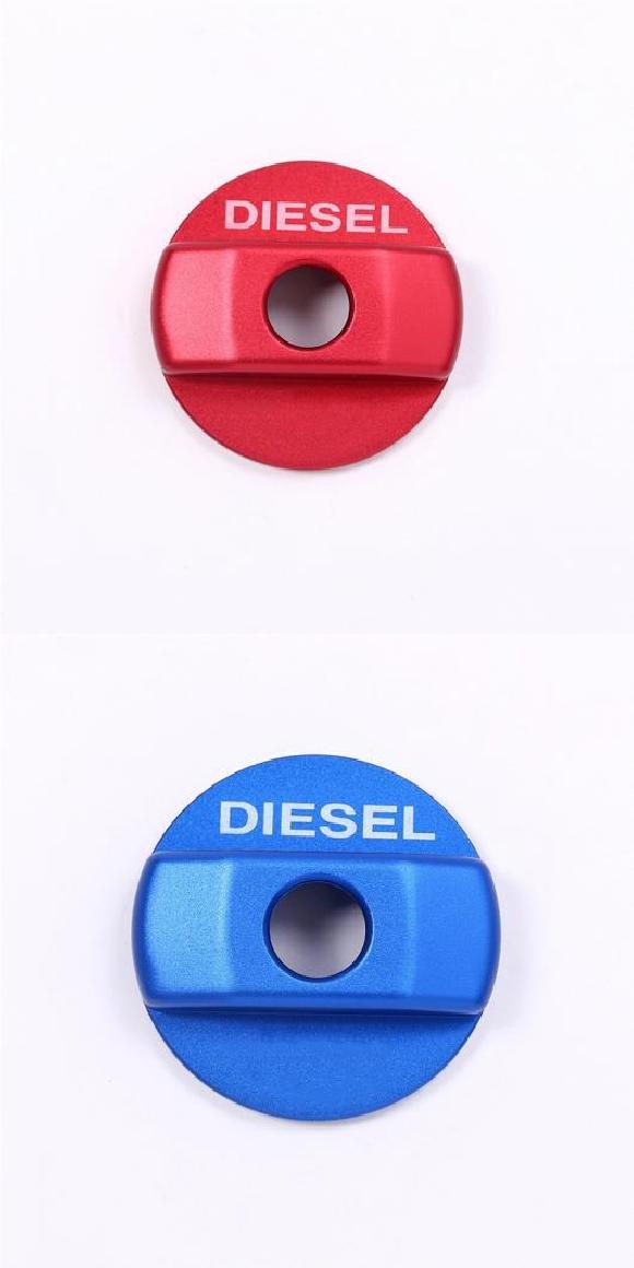 アルミニウム 合金 ガソリン PETRO ディーゼル フューエル タンク オイル フィラー カバー キャップ トリム 適用: ランド ローバー/ROVER ディフェンダー 90 110 2004-2016 レッド・ブルー AL-PP-2342 AL Exterior parts for cars